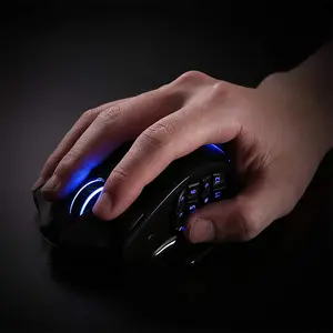 Redragon M913 Impact Elite Wireless Gaming Mouse, 16000 DPI Optical Sensor, Wireless Connectivity, MMO Programmable Multi-Button Design, RGB Lighting Effects, High-Performance Gaming Mouse