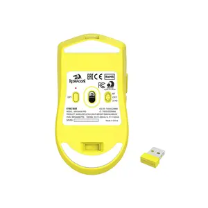 Redragon King Max M918 AKB-Pro Anime Yellow Wireless Gaming Mouse, 26000 DPI Optical Sensor, Tri-Mode Connectivity