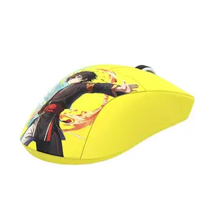 Redragon King Max M918 AKB-Pro Anime Yellow Wireless Gaming Mouse, 26000 DPI Optical Sensor, Tri-Mode Connectivity
