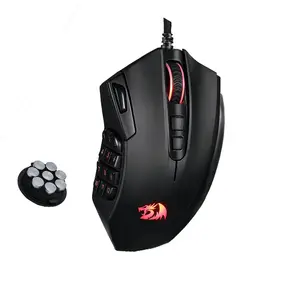 Redragon Azzinoth M921 MMO RGB Wired Gaming Mouse, 12400 DPI Optical Sensor, Programmable Multi-Button Layout, RGB Lighting Effects, Wired USB Connectivity, MMO and MOBA Gaming Mouse