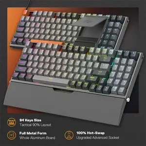 Redragon OLAF K648-GGRGB Wired Mechanical Gaming Keyboard, Compact 78-Key Layout, RGB Backlighting, Hot-Swappable Mechanical Switch Design