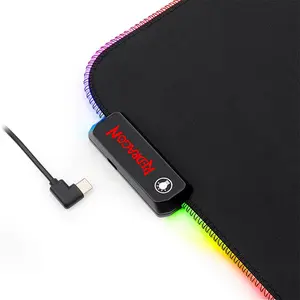 Redragon P026 PLUTO RGB Gaming Mouse Pad, Smooth Precision Tracking Surface, RGB Edge Lighting Effects, Anti-Slip Rubber Base Design, Gaming Mouse Pad for Competitive Gaming
