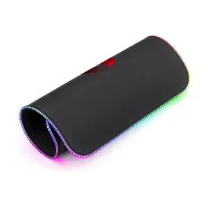 Redragon P026 PLUTO RGB Gaming Mouse Pad, Smooth Precision Tracking Surface, RGB Edge Lighting Effects, Anti-Slip Rubber Base Design, Gaming Mouse Pad for Competitive Gaming