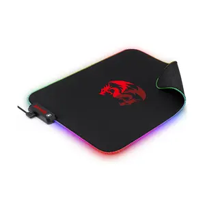 Redragon P026 PLUTO RGB Gaming Mouse Pad, Smooth Precision Tracking Surface, RGB Edge Lighting Effects, Anti-Slip Rubber Base Design, Gaming Mouse Pad for Competitive Gaming