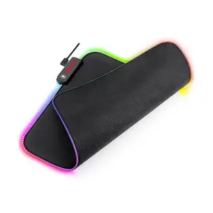Redragon P026 PLUTO RGB Gaming Mouse Pad, Smooth Precision Tracking Surface, RGB Edge Lighting Effects, Anti-Slip Rubber Base Design, Gaming Mouse Pad for Competitive Gaming