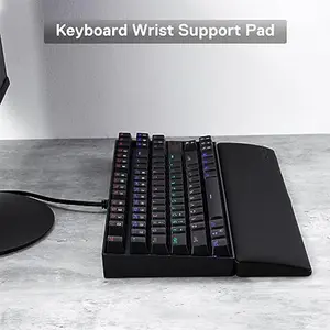 Redragon P036 METEOR Medium Wrist Rest Pad, Ergonomic Support Design, Soft Cushion Surface, Comfortable Wrist Protection, Medium-Size Mouse and Desk Pad Accessory