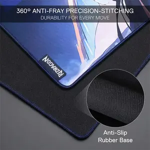 Redragon P046-S Anime Blue Gaming Mouse Pad Desk Mat, Extended Surface Design, Smooth Low-Friction Fabric Surface, Anti-Slip Rubber Base, Gaming and Productivity Desk Mat