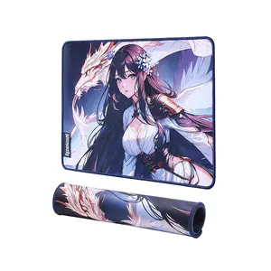 Redragon P046-S Anime Blue Gaming Mouse Pad Desk Mat, Extended Surface Design, Smooth Low-Friction Fabric Surface, Anti-Slip Rubber Base, Gaming and Productivity Desk Mat