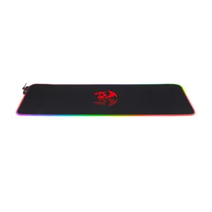 Redragon P027 NEPTUNE RGB Gaming Extended Mouse Pad, Large Extended Surface Design, RGB Edge Lighting Effects, Smooth Precision Tracking Surface, Anti-Slip Rubber Base Gaming Desk Mat