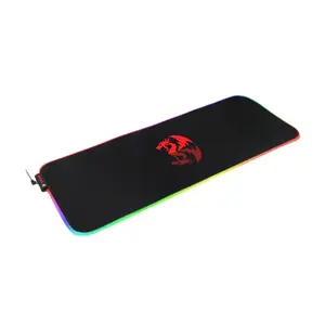 Redragon P027 NEPTUNE RGB Gaming Extended Mouse Pad, Large Extended Surface Design, RGB Edge Lighting Effects, Smooth Precision Tracking Surface, Anti-Slip Rubber Base Gaming Desk Mat
