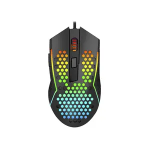 Redragon Reaping M987-K Lightweight Gaming Mouse, 12400 DPI Optical Sensor, Ultra-Light Honeycomb Design, High-Speed Wired USB Connectivity, Precision Tracking Performance, Competitive Gaming Mouse
