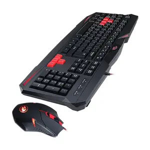 Redragon S101-2 VAJRA Gaming Combo Set, VAJRA Gaming Keyboard, CENTROPHORUS Gaming Mouse, RGB Gaming Design, Wired USB Connectivity, Complete Gaming Peripheral Bundle