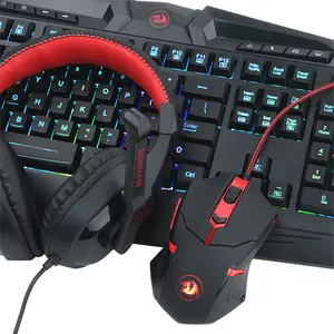 Redragon S101-BA-2 Wired Gaming Combo Set, Gaming Keyboard, Mouse, Headset and Mouse Pad Bundle, Wired USB Connectivity, Complete Gaming Peripheral Starter Package