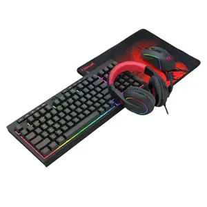 Redragon S148 RGB Gaming Combo, K515 RGB Gaming Keyboard, M616 Gaming Mouse, H120 Gaming Headset, P016 Mouse Pad, Complete Gaming Peripheral Bundle