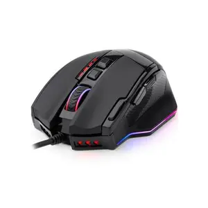 Redragon Sniper M801 RGB Gaming Mouse, 10000 DPI Optical Sensor, Dedicated Rapid Fire Button Design, RGB Lighting Effects, Wired USB Connectivity, High-Performance FPS Gaming Mouse