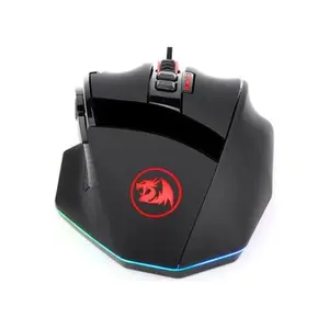Redragon Sniper M801 RGB Gaming Mouse, 10000 DPI Optical Sensor, Dedicated Rapid Fire Button Design, RGB Lighting Effects, Wired USB Connectivity, High-Performance FPS Gaming Mouse