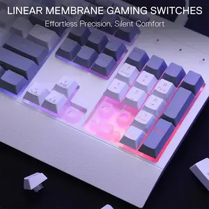 Redragon S151 White RGB Gaming Combo, K525 RGB Gaming Keyboard, M616 Gaming Mouse, Wired USB Connectivity, White Edition Gaming Keyboard and Mouse Bundle