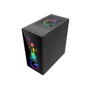 Redragon GC-608 STEELJAW PRO RGB Gaming PC Case, ATX Mid-Tower Chassis, RGB Lighting Support, Tempered Glass Side Panel Design, Gaming Cabinet for High-Performance PC Builds