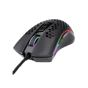 Redragon Storm Lunar M808-RGB Lightweight Gaming Mouse, 12400 DPI Optical Sensor, Lightweight Honeycomb Shell Design, RGB Lighting Effects, Wired USB Connectivity, High-Performance Gaming Mouse