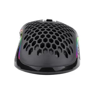 Redragon Storm Lunar M808-RGB Lightweight Gaming Mouse, 12400 DPI Optical Sensor, Lightweight Honeycomb Shell Design, RGB Lighting Effects, Wired USB Connectivity, High-Performance Gaming Mouse