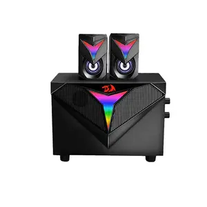 Redragon GS-700 Toccata Gaming Speakers, 2.1 Channel Stereo Audio System, 360° Surround Sound Performance, RGB Lighting Effects, Gaming Speaker Set