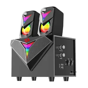 Redragon GS-700 Toccata Gaming Speakers, 2.1 Channel Stereo Audio System, 360° Surround Sound Performance, RGB Lighting Effects, Gaming Speaker Set