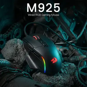 Redragon Viper M925 Wired RGB Gaming Mouse, 24000 DPI Optical Sensor, 10 Programmable Buttons, 1000Hz Polling Rate, Ergonomic Gaming Design