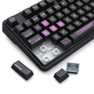 Redragon Volcano Pro K526-BP Pro Tri-Mode RGB Gaming Keyboard, Wired USB-C, Bluetooth, 2.4GHz Wireless, 104-Key Full-Size Mechanical-Feel Design with LED Display and Control Knob