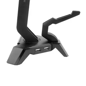 Redragon HA311 Sceptre Elite RGB Gaming Headset Stand, Integrated Mouse Bungee System, 4 USB Expansion Ports, RGB Lighting Effects, Premium Desktop Gaming Accessory and Headphone Holder