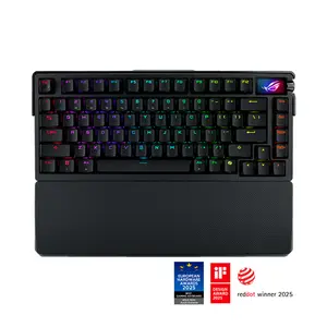 ASUS ROG Azoth Extreme M702 Wireless Custom Gaming Keyboard, ROG NX Snow Switches, 75% Carbon Fiber Layout, OLED Touch Display, PBT Keycaps