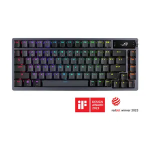 ASUS ROG Azoth M701 Wireless Custom Gaming Keyboard, ROG NX Snow Switches, 75% Compact Layout, OLED Display, PBT Keycaps