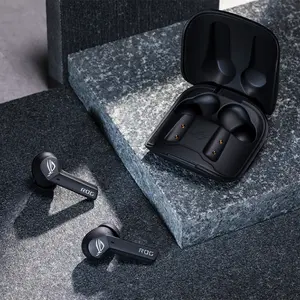 ASUS ROG Cetra True Wireless Black Gaming Earbuds, Low-Latency Wireless Audio, Active Noise Cancellation, IPX4 Water Resistance, ASUS Aura RGB