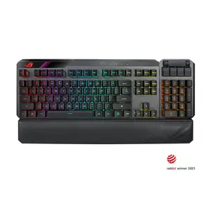 ASUS ROG Claymore II MA02 Wireless Mechanical Gaming Keyboard, ROG RX Red Optical Switches, Detachable Numpad, Tri-Mode Connectivity, Aura Sync RGB
