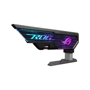 ASUS ROG Herculx XH01 Black Graphics Card Holder, Adjustable GPU Support Stand, Aura Sync RGB Lighting, Tool-Free Installation, Anti-Sag Design