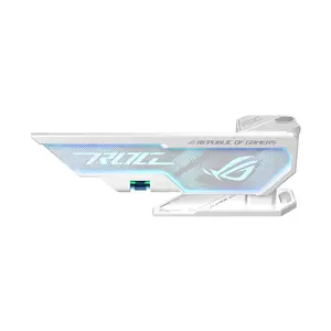 ASUS ROG Herculx XH01 White Graphics Card Holder, Adjustable GPU Support Stand, Aura Sync RGB Lighting, Tool-Free Installation, Anti-Sag Design