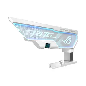 ASUS ROG Herculx XH01 White Graphics Card Holder, Adjustable GPU Support Stand, Aura Sync RGB Lighting, Tool-Free Installation, Anti-Sag Design
