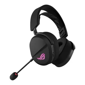 ASUS ROG Pelta A501 Black Tri-Mode Wireless Gaming Headset, ROG SpeedNova 2.4GHz, 50mm Titanium Drivers, 10mm Super-Wideband Mic, Aura Sync RGB