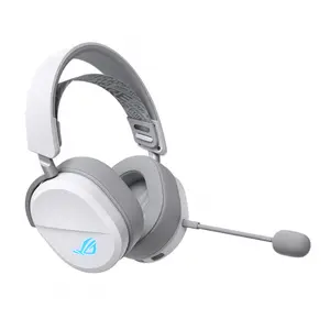 ASUS ROG Pelta A501 White Tri-Mode Wireless Gaming Headset, ROG SpeedNova 2.4GHz, 50mm Titanium Drivers, 10mm Super-Wideband Mic, Aura Sync RGB
