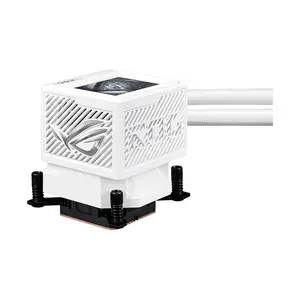 ASUS ROG Ryujin III 360 ARGB Extreme White Edition CPU Liquid Cooler, 3.5 Inch IPS LCD, Asetek Emma Gen8 V2 Pump, Triple 120mm Magnetic ARGB Fans