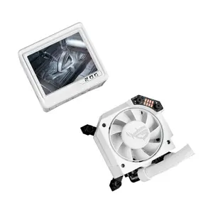 ASUS ROG Ryujin III 360 ARGB Extreme White Edition CPU Liquid Cooler, 3.5 Inch IPS LCD, Asetek Emma Gen8 V2 Pump, Triple 120mm Magnetic ARGB Fans