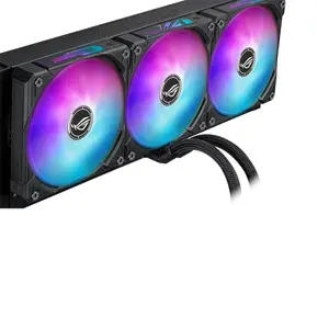 ASUS ROG Ryuo IV SLC 360 ARGB CPU Liquid Cooler, 6.67 Inch Curved AMOLED Display, 360mm Radiator, Triple MF-12C ARGB Fans
