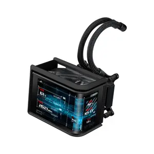 ASUS ROG Ryuo IV SLC 360 ARGB CPU Liquid Cooler, 6.67 Inch Curved AMOLED Display, 360mm Radiator, Triple MF-12C ARGB Fans