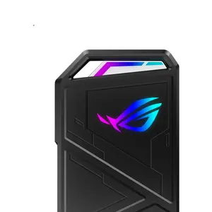 ASUS ROG Strix Arion M.2 NVMe SSD External Enclosure, USB 3.2 Gen 2 Type-C, RGB Lighting, Aluminum Alloy Case, Tool-Free Installation