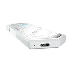 ASUS ROG Strix Arion ESD-S1C White M.2 NVMe SSD External Enclosure, USB 3.2 Gen 2 Type-C, Aura Sync RGB, Aluminum Alloy Case, Tool-Free Design