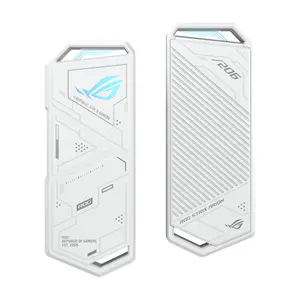 ASUS ROG Strix Arion ESD-S1C White M.2 NVMe SSD External Enclosure, USB 3.2 Gen 2 Type-C, Aura Sync RGB, Aluminum Alloy Case, Tool-Free Design