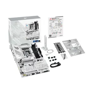 ASUS ROG STRIX B860-A GAMING WIFI ATX Motherboard, Intel B860 Chipset, LGA1851 Socket, DDR5 Memory Support, PCIe 5.0 Graphics and Storage Support, WiFi 7 Connectivity, Thunderbolt 4 USB Type-C, White Edition High-Performance Gaming Motherboard