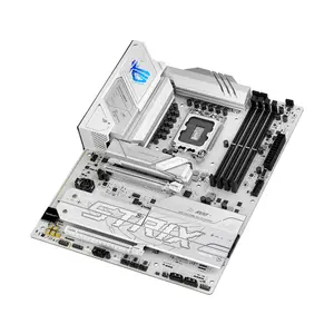 ASUS ROG STRIX B860-A GAMING WIFI ATX Motherboard, Intel B860 Chipset, LGA1851 Socket, DDR5 Memory Support, PCIe 5.0 Graphics and Storage Support, WiFi 7 Connectivity, Thunderbolt 4 USB Type-C, White Edition High-Performance Gaming Motherboard