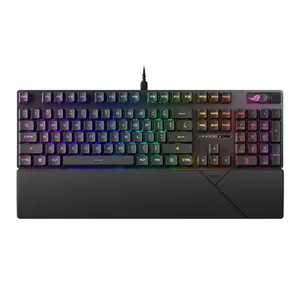 ASUS ROG Strix Scope II RX XA11 RGB Optical Mechanical Gaming Keyboard, RX Red Optical Switches, NX Snow ABS Keycaps, USB Wired Full-Size Layout