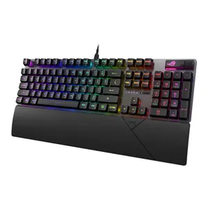 ASUS ROG Strix Scope II RX XA11 RGB Optical Mechanical Gaming Keyboard, RX Red Optical Switches, NX Snow ABS Keycaps, USB Wired Full-Size Layout