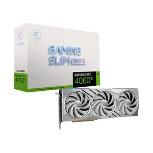 MSI GeForce RTX 4060 Ti GAMING X SLIM WHITE 16G 16GB GDDR6 Graphics Card, Triple Fan Cooling, PCIe 4.0, HDMI 2.1a, DisplayPort 1.4a